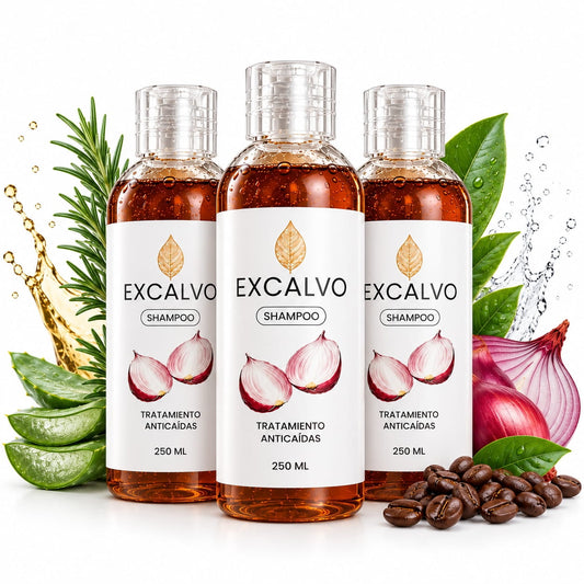 Combo X3 Tratamiento Anti Caídas - Shampoo Excalvo 🧄