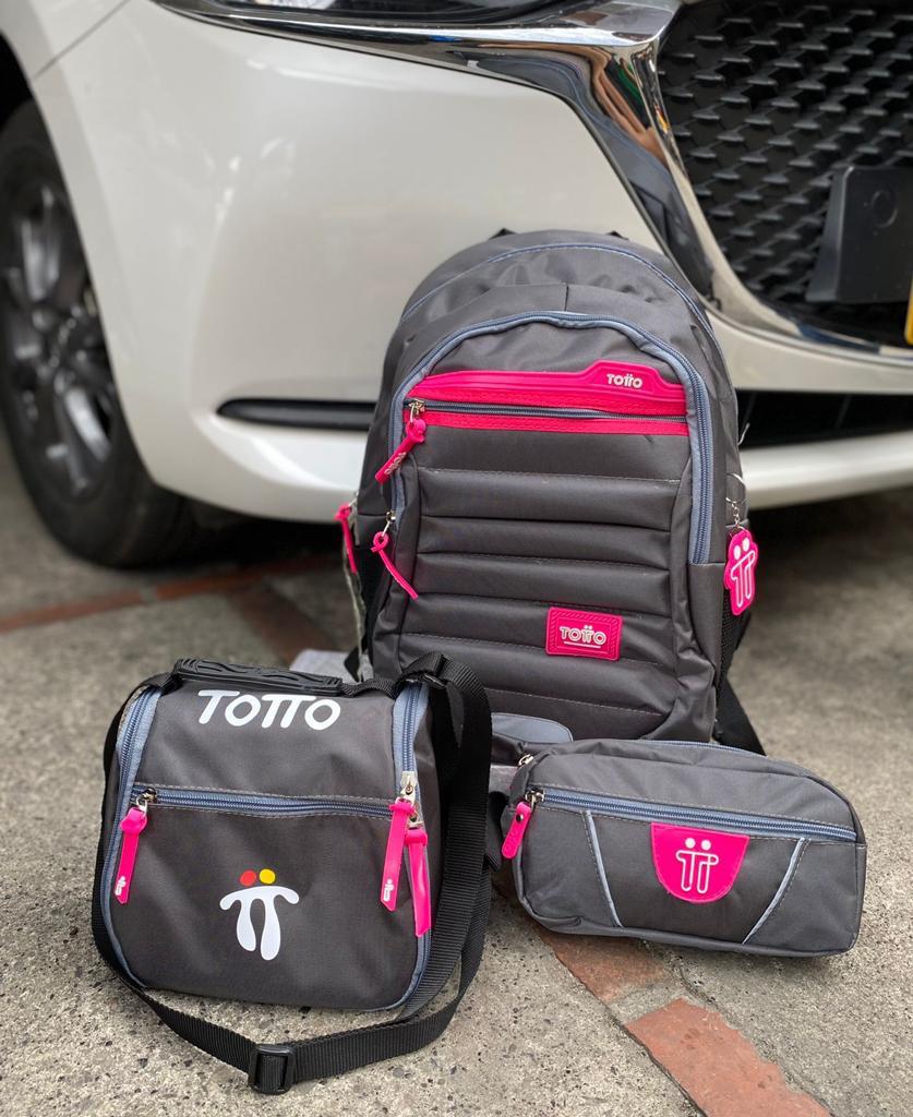 COMBO 🔥 Totto Trio Estudiantil 3x1 - Bolso + Lonchera + Cartuchera