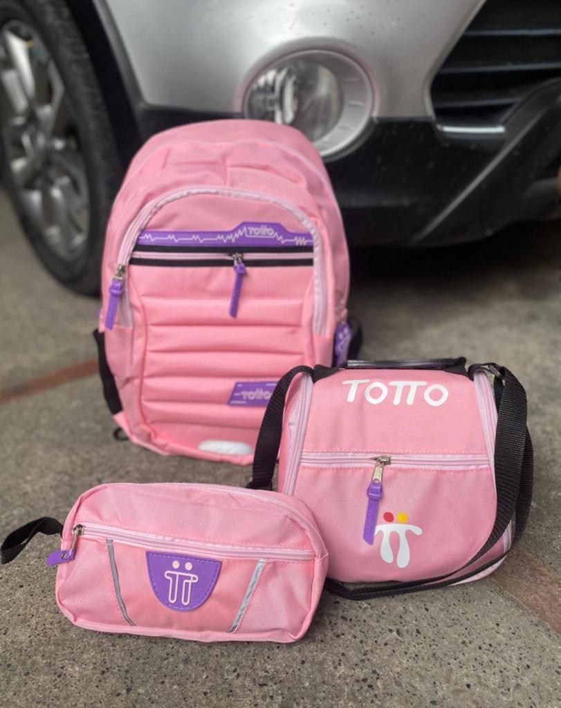 COMBO 🔥 Totto Trio Estudiantil 3x1 - Bolso + Lonchera + Cartuchera