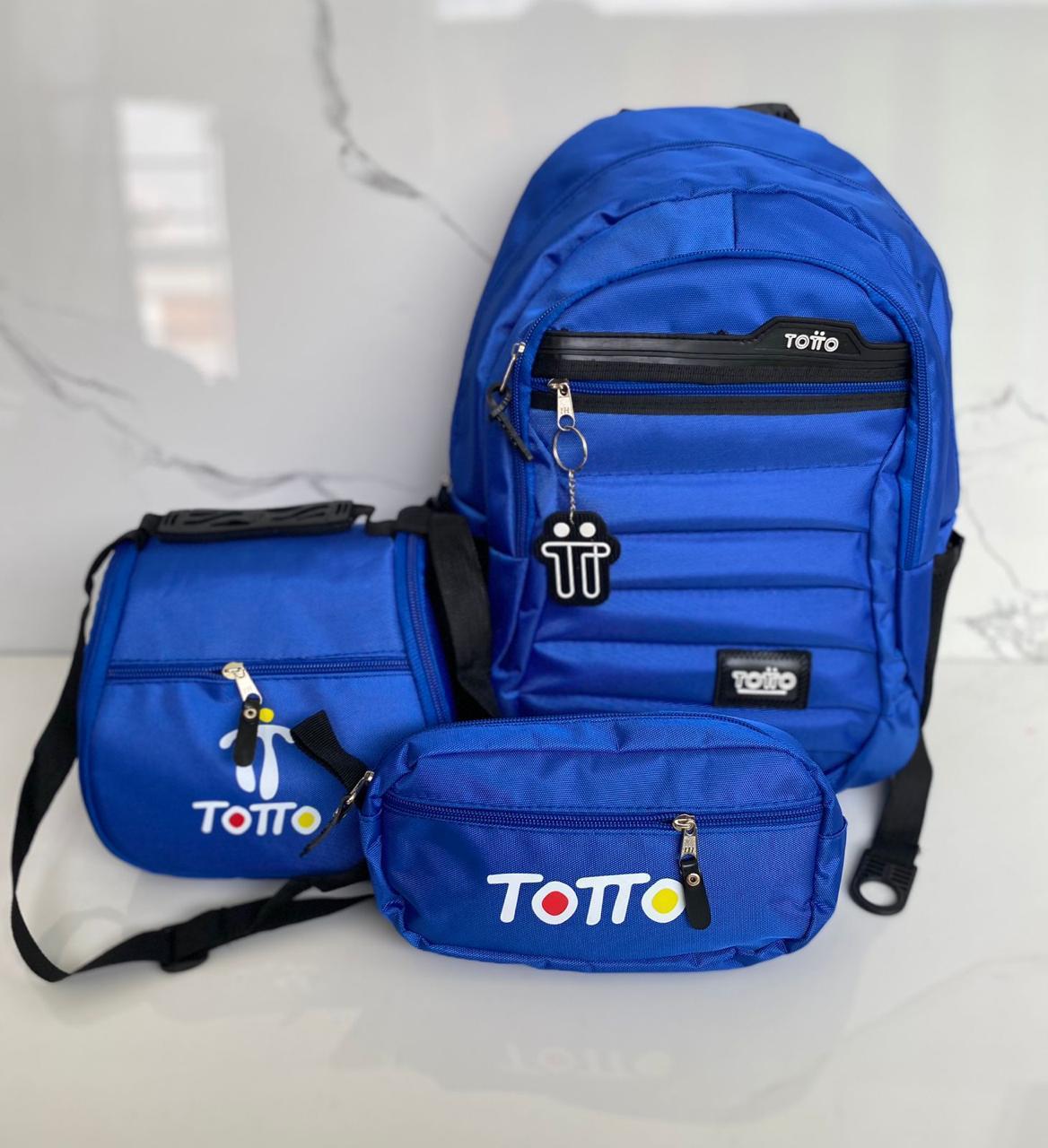 COMBO 🔥 Totto Trio Estudiantil 3x1 - Bolso + Lonchera + Cartuchera
