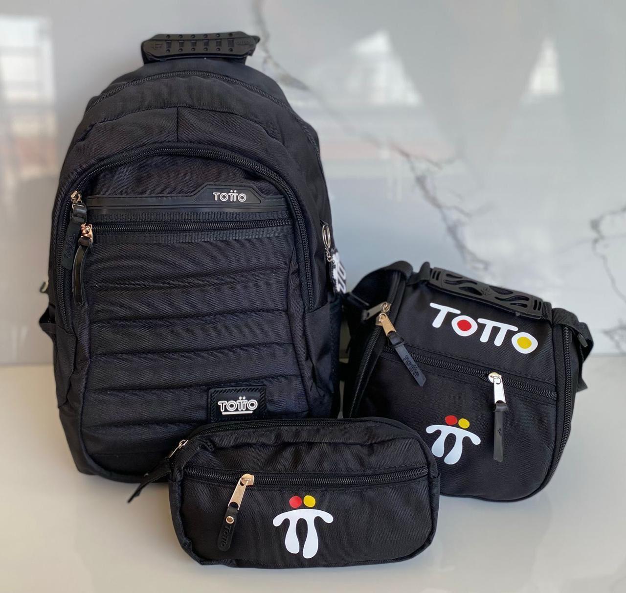 COMBO 🔥 Totto Trio Estudiantil 3x1 - Bolso + Lonchera + Cartuchera