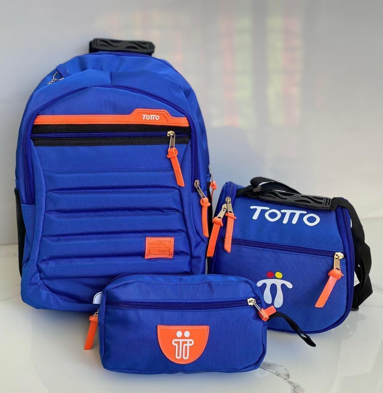 COMBO 🔥 Totto Trio Estudiantil 3x1 - Bolso + Lonchera + Cartuchera