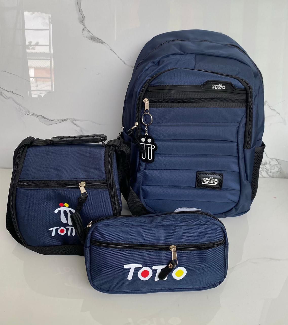 COMBO 🔥 Totto Trio Estudiantil 3x1 - Bolso + Lonchera + Cartuchera