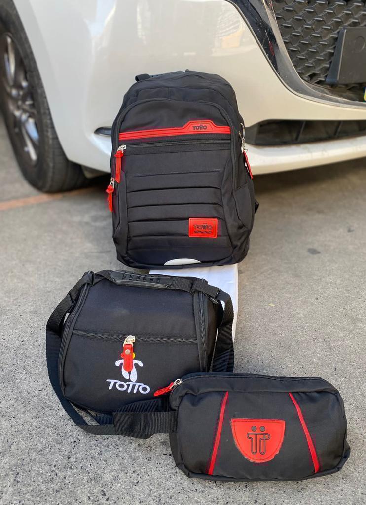 COMBO 🔥 Totto Trio Estudiantil 3x1 - Bolso + Lonchera + Cartuchera