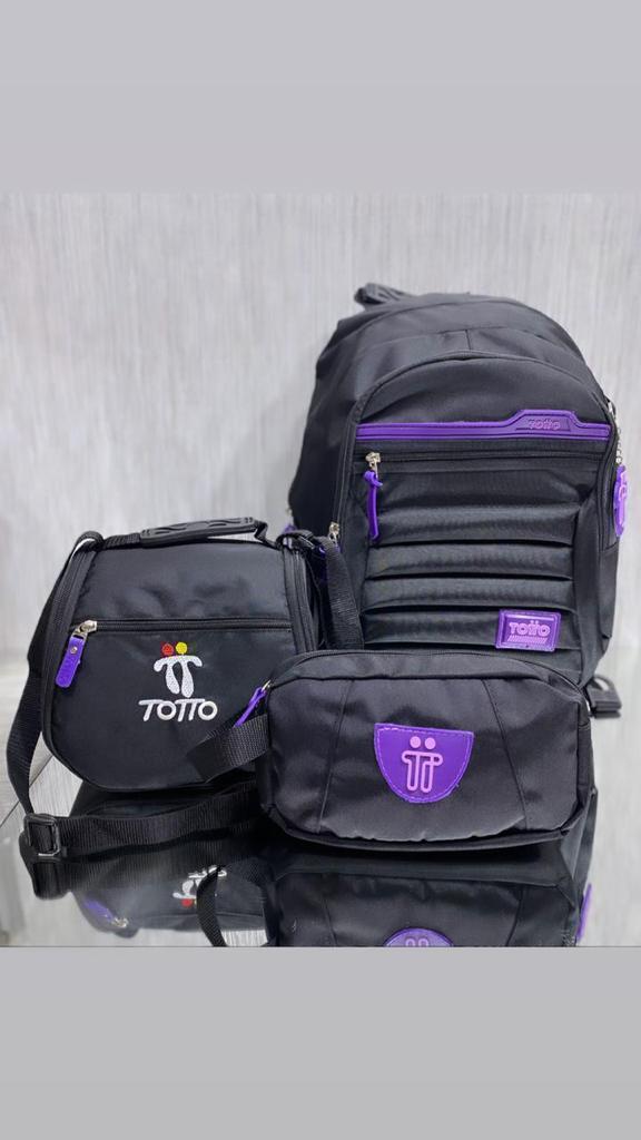 COMBO 🔥 Totto Trio Estudiantil 3x1 - Bolso + Lonchera + Cartuchera