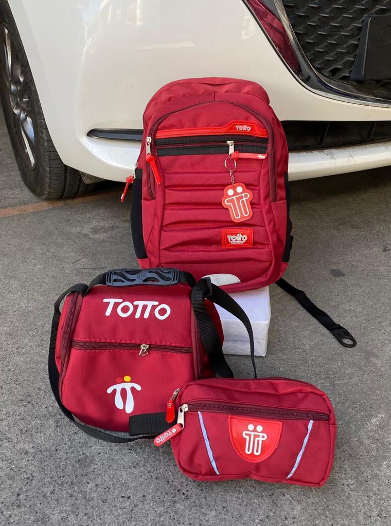 COMBO 🔥 Totto Trio Estudiantil 3x1 - Bolso + Lonchera + Cartuchera