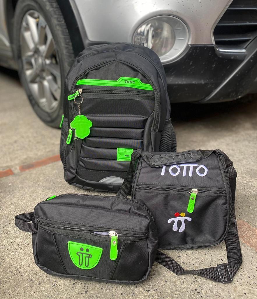 COMBO 🔥 Totto Trio Estudiantil 3x1 - Bolso + Lonchera + Cartuchera