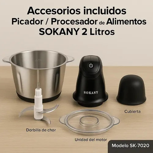 Turbo Picadora Sokany Pro 2 Lts