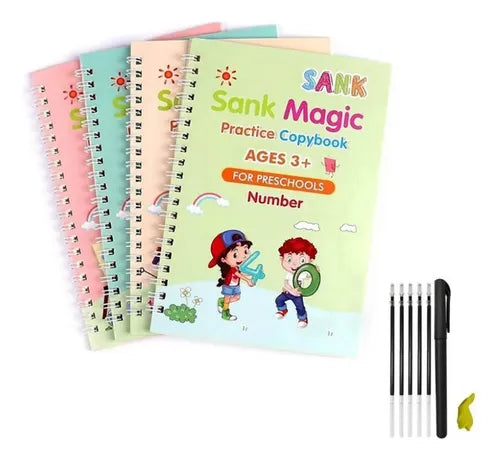 Set X4 Cuadernos Mágicos Caligrafía Perfecta 📗