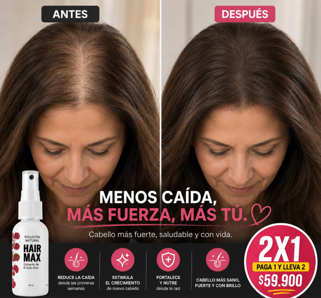 2X1 Tratamiento Capilar Anti Caídas Hair Max 👩‍🦰